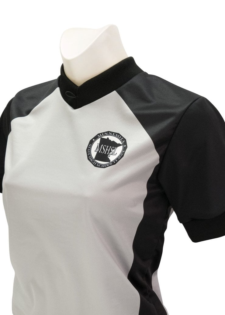 Minnesota (MSHSL) USA217MN-607 Women's Body Flex Grey & Black Short Sleeve Shirt