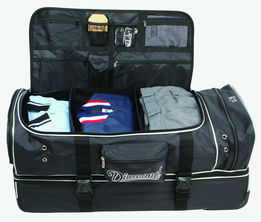 Diamond Deluxe Umpire Bag w/Wheels - 33"