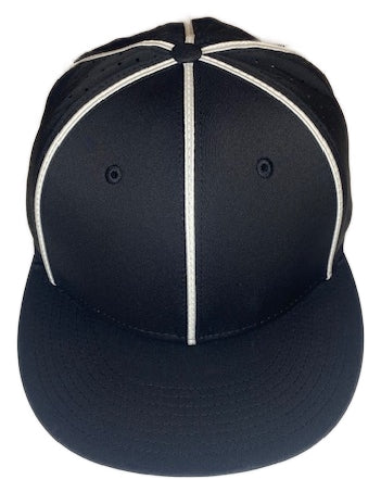 Richardson LITE R-Flex Performance Football/Lacrosse Officials Hat - Black w/White Piping