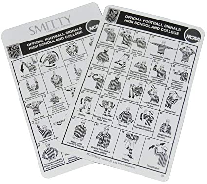Football Officials Signal Card