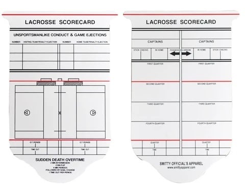 Collegiate Lacrosse Reusable Game Card