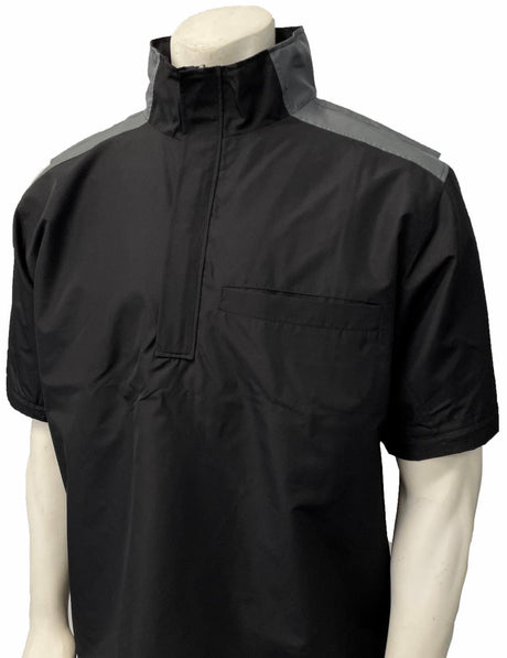 Smitty BBS-340 MLB Style Convertible Jacket - Black w/Charcoal Grey