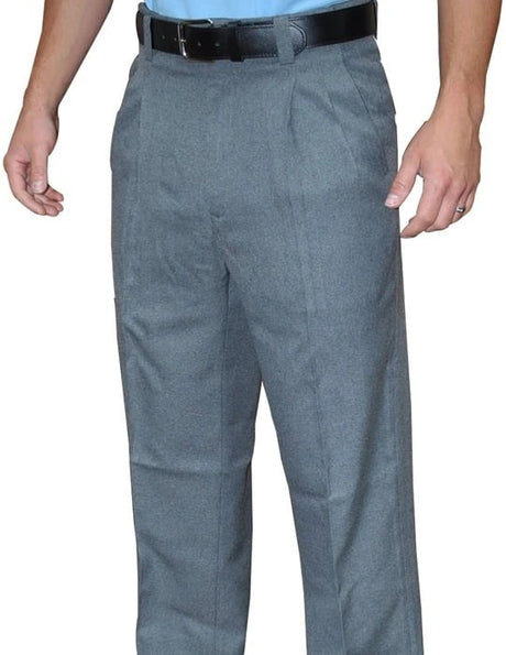Smitty BBS-374 Pleated Base Pants w/Expander Waistband - Heather & Charcoal Grey