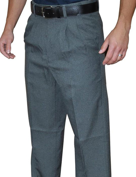 Smitty BBS-375 Pleated Combo Pants w/Expander Waistband - Heather & Charcoal Grey