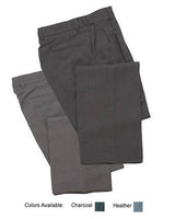 Smitty BBS-375 Pleated Combo Pants w/Expander Waistband - Heather & Charcoal Grey