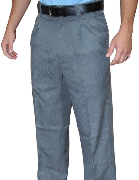 Smitty BBS-376 Pleated Plate Pants w/Expander Waistband - Heather & Charcoal Grey
