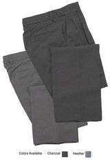 Smitty BBS-376 Pleated Plate Pants w/Expander Waistband - Heather & Charcoal Grey