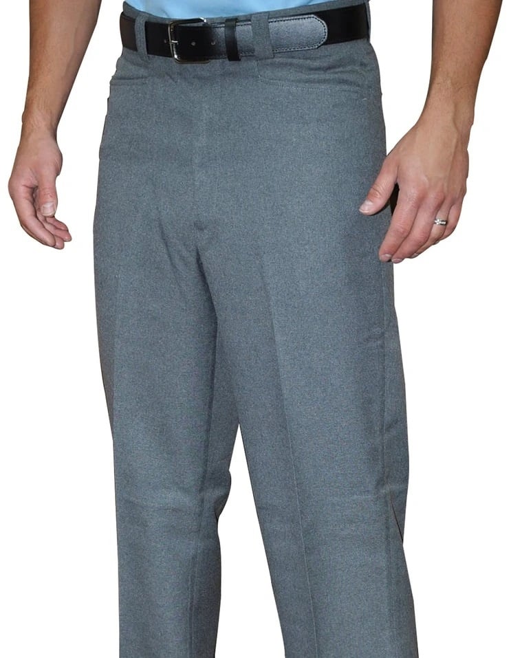 Smitty BBS-380 Flat Front Plate Pants w/Western Pocket - Heather Grey