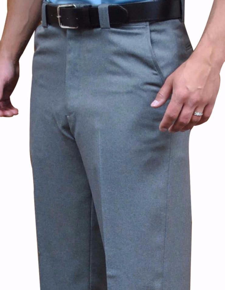 Smitty BBS-381 Flat Front Combo Pants w/Expander Waistband & Slash Pockets - Heather Grey