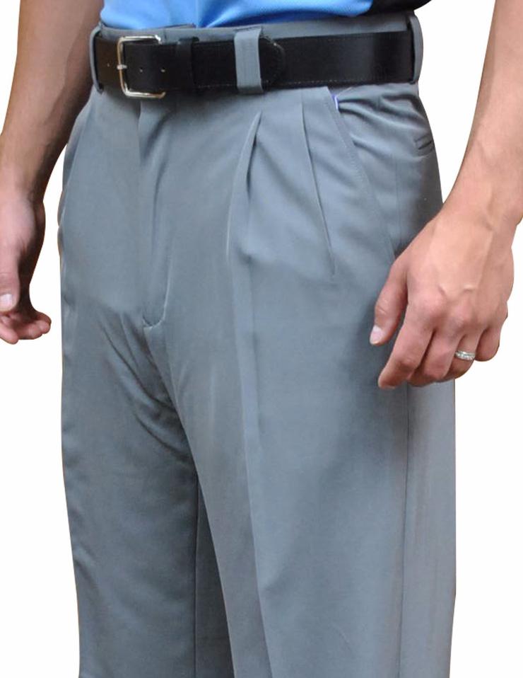 Smitty BBS-390 Poly Spandex Pleated Base Pants - Heather Grey
