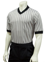 Smitty BKS-205 Grey Polyester Performance Mesh V-Neck