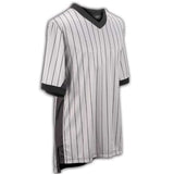 Smitty BKS-206 Grey Elite V-Neck Shirt w/Black Pinstripes - 3" Side Panel