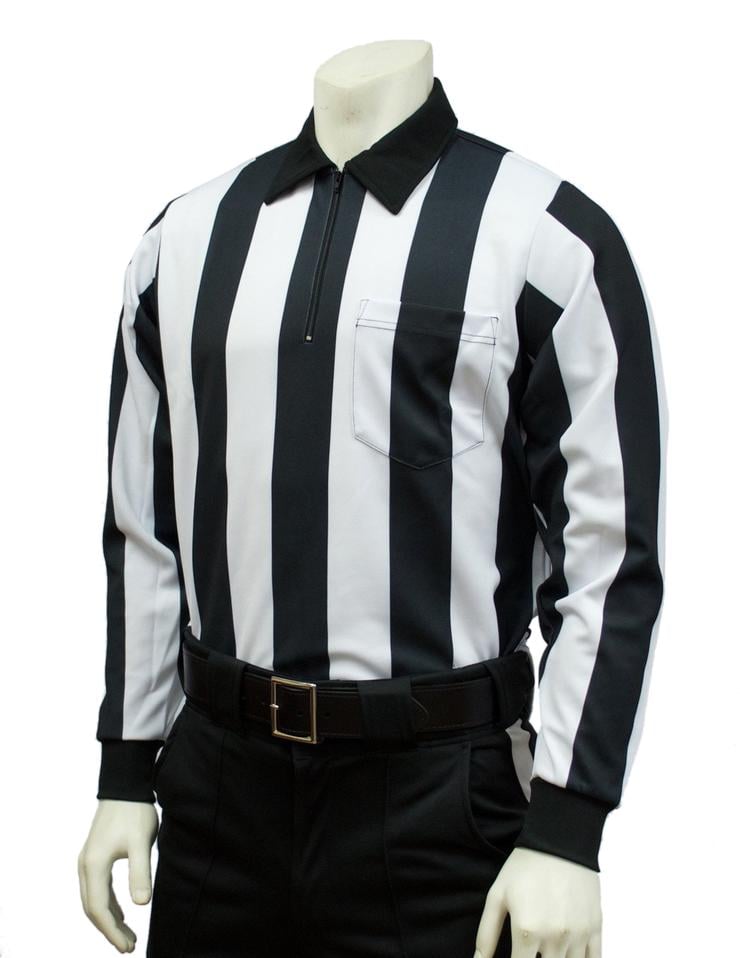 Smitty FBS-138 Heavyweight Performance Interlock Long Sleeve Shirt - 2 1/4" Stripe