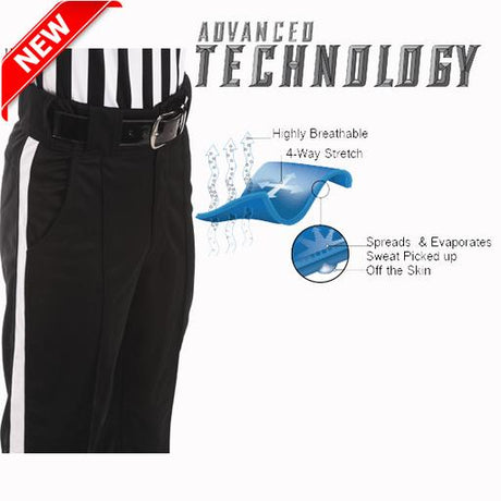 Smitty FBS-184 Tapered Fit Poly/Spandex Pants - 1 1/4" Stripe