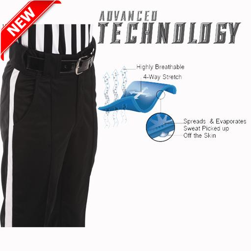 Smitty FBS-184 Tapered Fit Poly/Spandex Pants - 1 1/4" Stripe