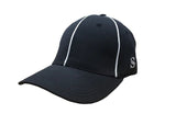Smitty Performance Flex Fit Cap - Black with White Piping