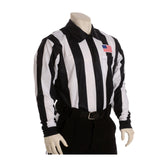 Smitty USA-110 Long Sleeve Dye Sub Shirt w/Flag over Pocket - 2 1/4" Stripe