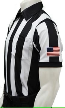 Smitty USA137-607 Body Flex Football Short Sleeve Shirt w/Flag - 2 1/4" Stripe