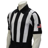 Smitty USA-137 Dye Sub Football Short Sleeve Shirt w/Flag - 2 1/4" Stripe