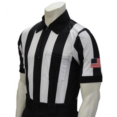 Smitty USA-137 Dye Sub Football Short Sleeve Shirt w/Flag - 2 1/4" Stripe
