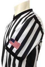 Smitty USA-200 Dye Sub 1" Stripe V-Neck Shirt with USA Flag