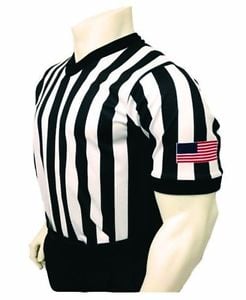 Smitty USA-201 Dye Sub V-Neck Shirt with USA Flag - 3" Side Panel