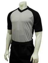 Smitty USA207-607 Solid Grey w/Black Raglan Sleeve - 3" Side Panel - USA Flag