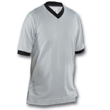 Smitty USA-218 Performance Mesh Solid Grey w/Black Trim V-Neck Shirt