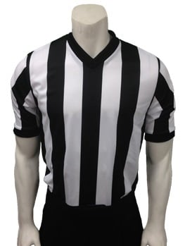 Smitty USA-238 Sublimated 2 1/4" Stripe V-Neck Shirt w/USA Flag Optional