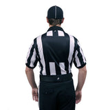 Honig's 2" Striped Ultra Tech NCAA Short Sleeve Football Jersey With Placket And Flag On Left Chest **ALL SALES FINAL**